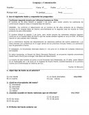 Prueba noticia Lenguaje y Comunicación