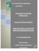 Trabajo “Sin educación no hay futuro”