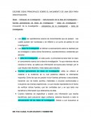 ESCRIBE IDEAS PRINCIPALES SOBRE EL NACIMIENTO DE UNA IDEA PARA INVESTIGACIÓN