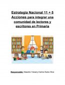 Estrategia nacional para integrar una comunidad de lectores y escritores
