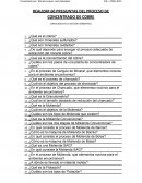 REALIZAR 60 PREGUNTAS DEL PROCESO DE CONCENTRADO DE COBRE