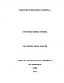 Diferentes partes de un equipo de perforación de un pozo