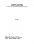 Matemáticas para administradores.