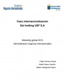 Caso internacionalización Del holding USF S.A