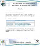 Nacionalización de un sistema de gestión de calidad Actividad: Normalización de una organización