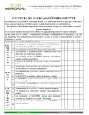 COMO SE DA LA ENCUESTA DE SATISFACCION EN EL CLIENTE