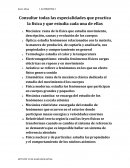 Consultar todas las especialidades que practica la física y que estudia cada una de ellas