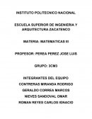 EJERCICIOS DE MATEMATICAS III.