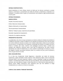 Enfoque constructivista.Modelo critico. Página 1