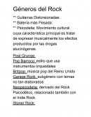 Subgéneros del Rock