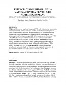 Eficiencia de la vacuna contra vph