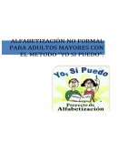 PROYECTO ALFABETIZACIÓN NO FORMAL PARA ADULTOS MAYORES