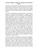 ENSAYO SOBRE LA OBRA “EL RETRATO DE DORIAN GRAY”