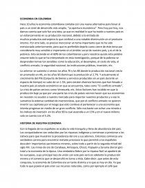 Economia en Colombia. ULTIMAS DECADAS. Página 1