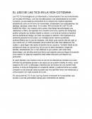EL USO DE LAS TICS EN LA VIDA COTIDIANA