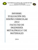 ESQUEMA PARA EL INFORME DE EVALUACIÓN DE DISEÑO
