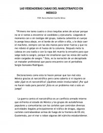 LAS VERDADERAS CARAS DEL NARCOTRAFICO EN MEXICO. Página 1
