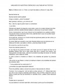 HABLANDO DE NUESTRAS CREENCIAS A UN FAMILIAR NO TESTIGO