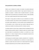 EVALUACIÓN DEL CONTROL INTERNO
