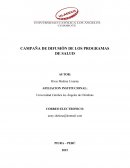 CAMPAÑA DE DIFUSION DE LOS PROGRAMAS DE SALUD