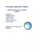 INVESTIGACIÓN DE UN ACCIDENTE LABORAL