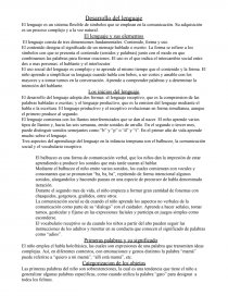 Desarrollo del lenguaje. El lenguaje y sus elementos. Página 1