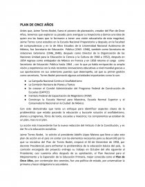 Plan de once años.Jaime Torres Bodet. Página 1