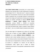 Demanda divorcio unilateral sin expresion de causa