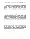 FILOSOFÍA DE LA EDUCACIÓN Y PEDAGOGÍA DISTINCIÓN