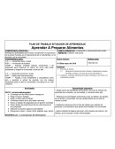 PLAN DE TRABAJO SITUACION DE APRENDIZAJE Aprender A Preparar Alimentos