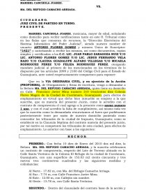 Demanda de acción proforma. Página 1