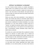LAS CREENCIAS Y LA REALIDAD.articulo