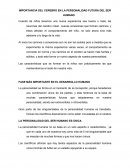 IMPORTANCIA DEL CEREBRO EN LA PERSONALIDAD FUTURA DEL SER HUMANO