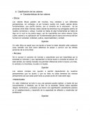 Clasificación de los valores. Características de los valores