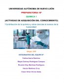 QUIMICA 1 (ACTIVIDAD DE ADQUISICIÒN DEL COINOCIMIENTO) “Contribución de la química y otras ciencias al avance de la humanidad”