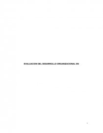 EVALUACION DEL DESARROLLO ORGANIZACIONAL. Página 1