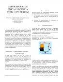 LABORATORIO DE FÍSICA ELÉCTRICA TEMA: LEY DE OHM