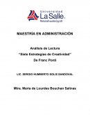 Analisis Siete Estrategias de Creatividad
