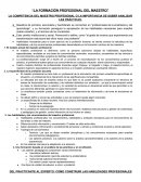 La formación profesional del maestro