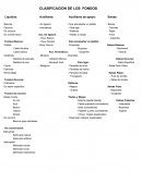 Mapa conceptual de Fondos y salsas