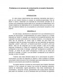 Problemas en el proceso de comunicación al enseñar Geometría Analítica