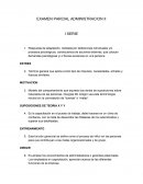 Ensayo sobre Examen administracion