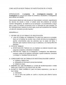COMO HACER UN BUEN TRABAJO DE INVESTIGACION EN 10 PASOS