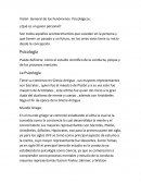Vision general de los fenomenos psicologicos