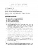 HISTORIA CLÍNICA GENERAL HEMATOLOGÍA