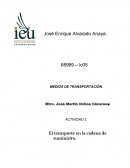 El transporte en la cadena de suministro.