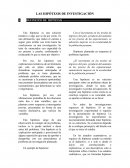 LAS HIPOTESIS DE INVESTIGACION