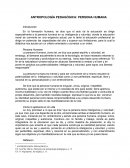 ANTROPOLOGÍA PEDAGÓGICA: PERSONA HUMANA