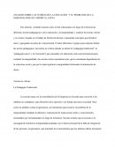 ANÁLISIS SOBRE LAS TEORIAS DE LA EDUCACION Y EL PROBLEMA DE LA MARGINALIDAD EN AMERICA LATINA