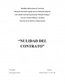 Nulidad del contrato